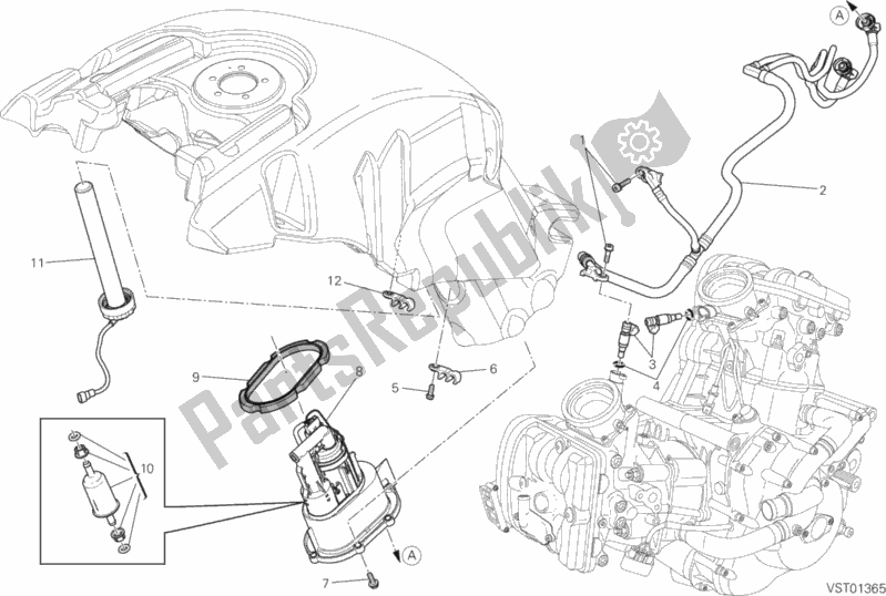 All parts for the Fuel Pump of the Ducati Diavel Carbon FL AUS 1200 2017